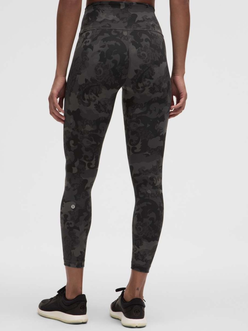 Lululemon Wunder Train HR Tight 25” Hidden Heritage Lace Black Size 8 NWT